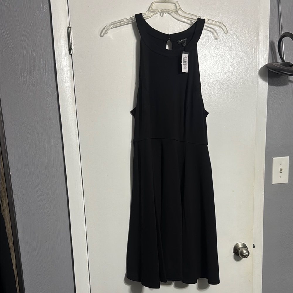 Torrid Elegant Black Sleeveless Skater Dress